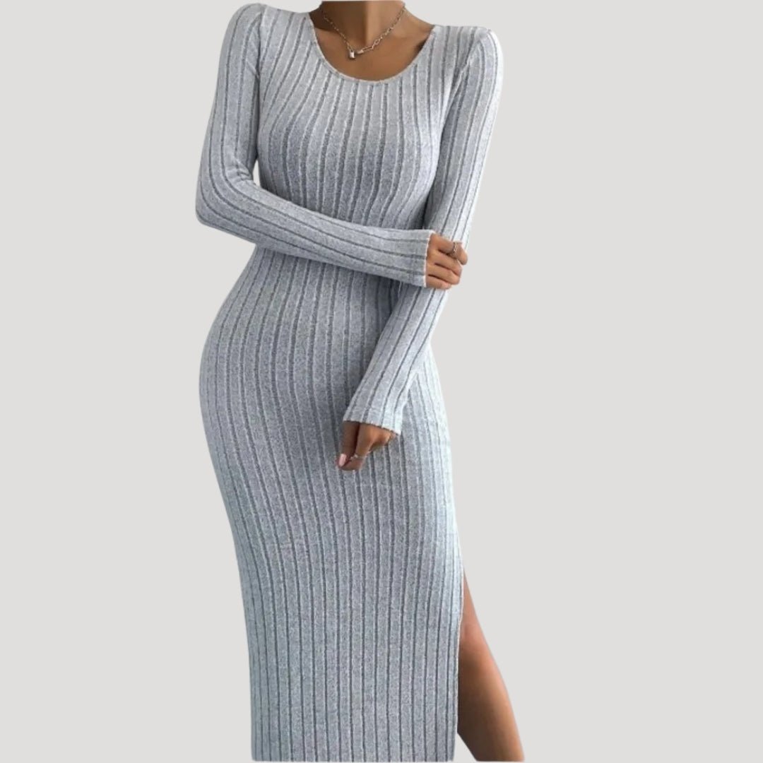 Midi Dress with Sleeves – Flattering Comfort for Casual Outings - 9