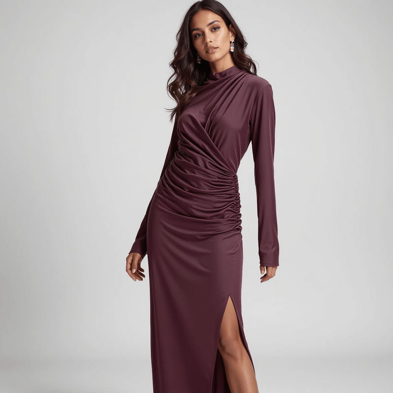 Sleek Midi Dress – Sophisticated Charm for Formal Occasions - 1