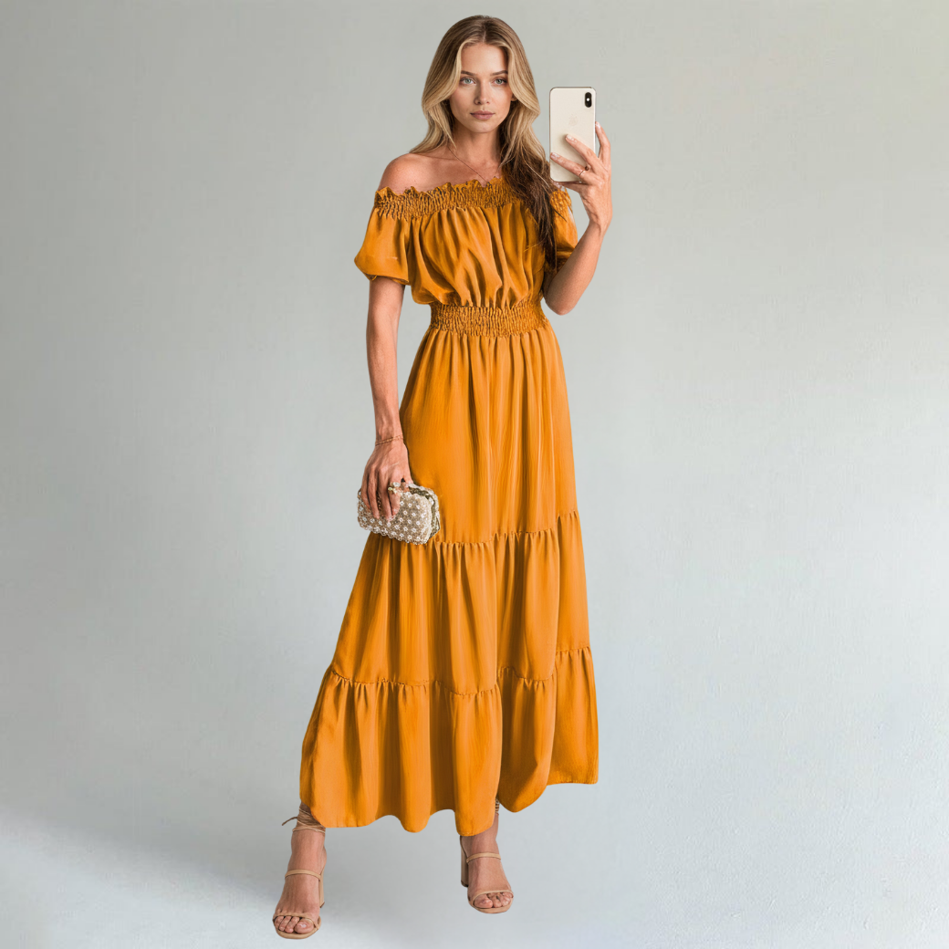 Off-Shoulder Maxi Dress – Flattering Style for Summer Outings