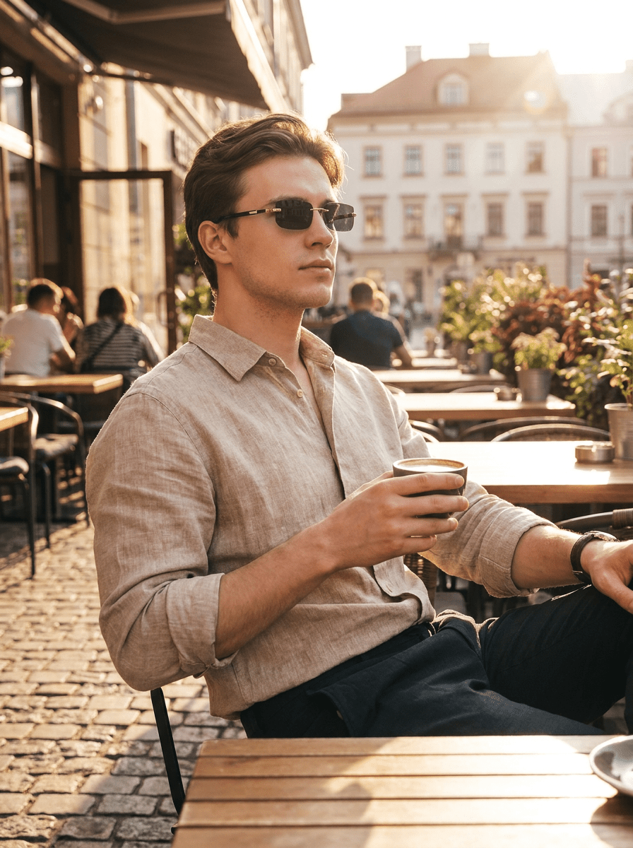 Accessoires – Mens – All Season – Heren Bril met Vintage Montuurloos Design – Montford Co - Montford & Co