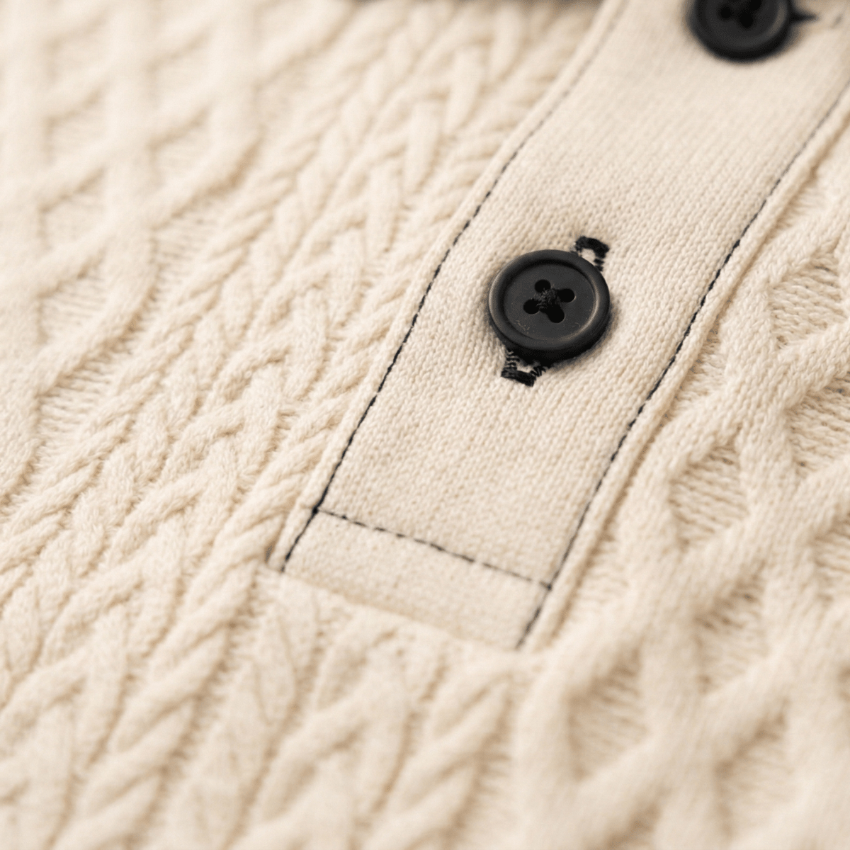 Apricot Knitted Polo Shirt with Rib Knit Details - Montford & Co