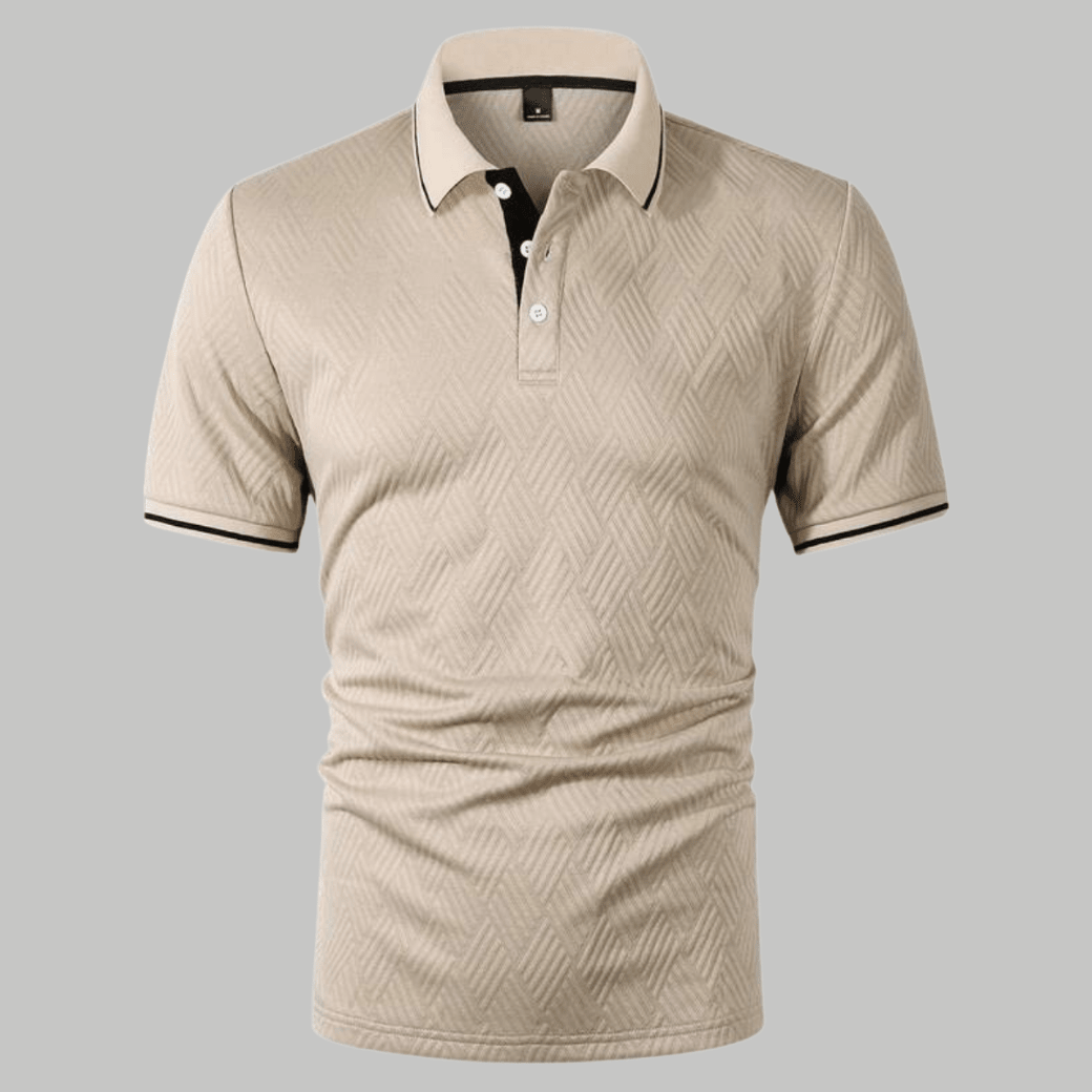 Apricot Textured Polo Shirt - Montford & Co