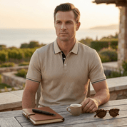 Apricot Textured Polo Shirt - Montford & Co