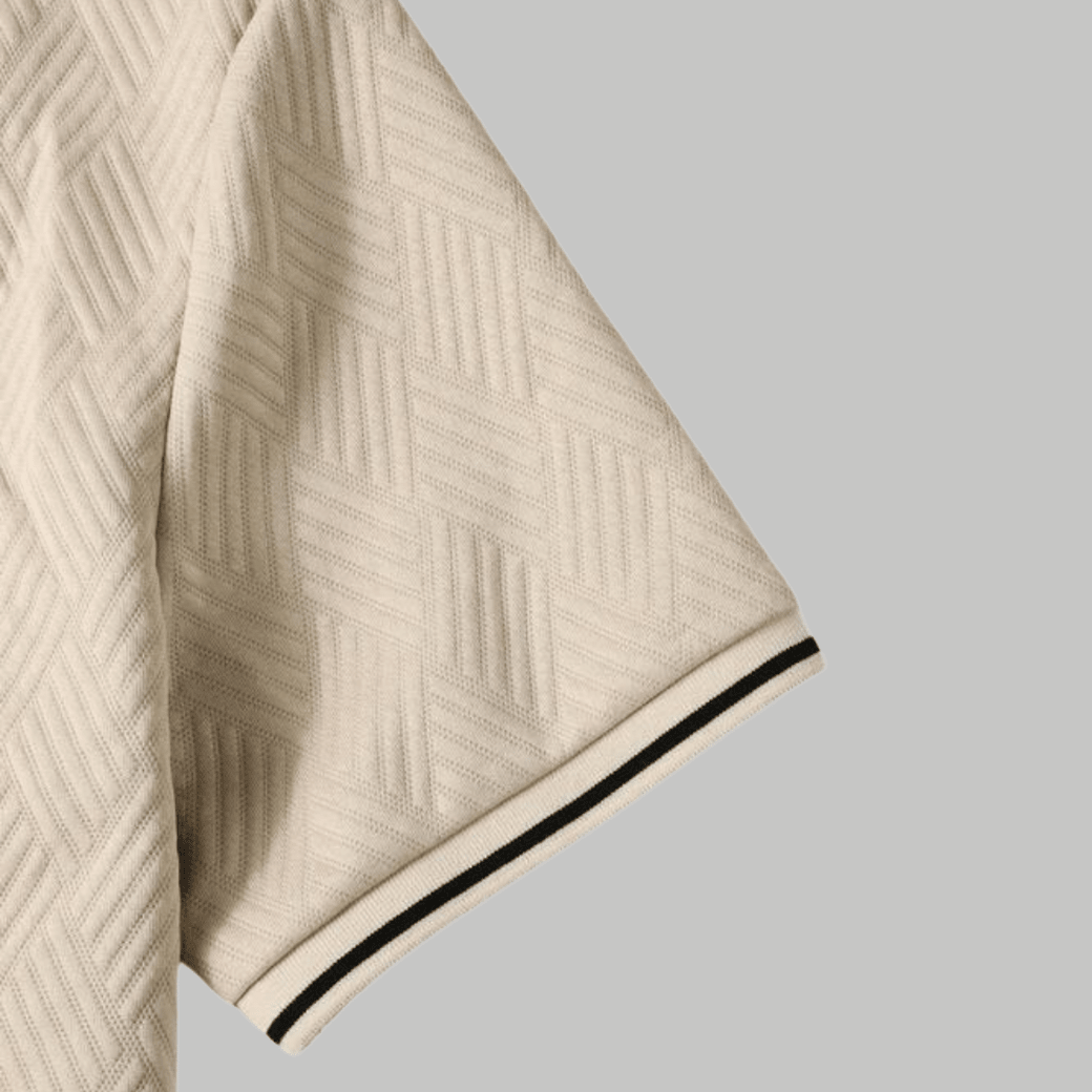 Apricot Textured Polo Shirt - Montford & Co
