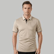 Apricot Textured Polo Shirt - Montford & Co