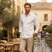 Asymmetrical Button Business Shirt - Montford & Co