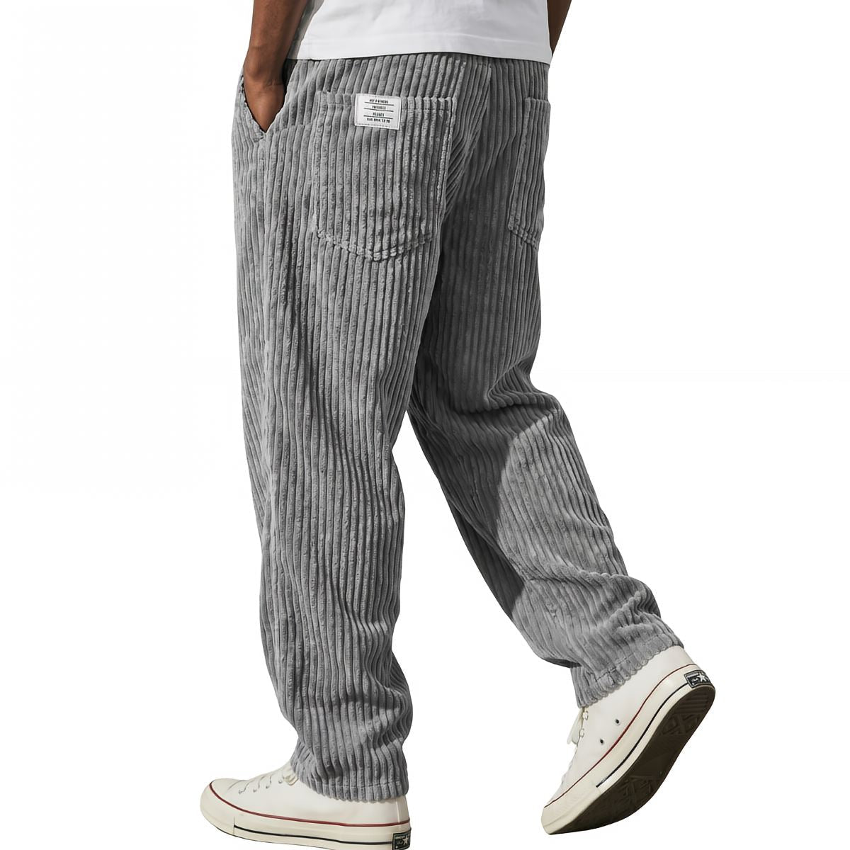 Bottom – Mens – All Season – Corduroy Broek met Elastische Taille – Montford Co - Montford & Co