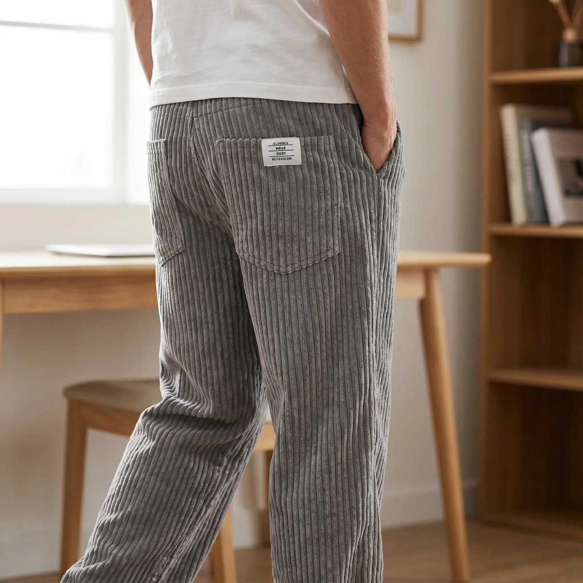 Bottom – Mens – All Season – Corduroy Broek met Elastische Taille – Montford Co - Montford & Co