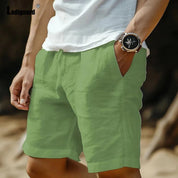 Bottom – Mens – All Season – Plus Size Vintage Stand Pocket Cotton Shorts – Montford Co - Montford & Co