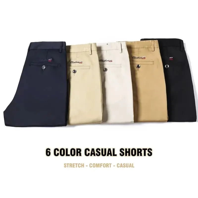 Bottom – Mens – Spring &amp; Summer – Casual Straight Elastic Shorts – Montford Co - Montford & Co