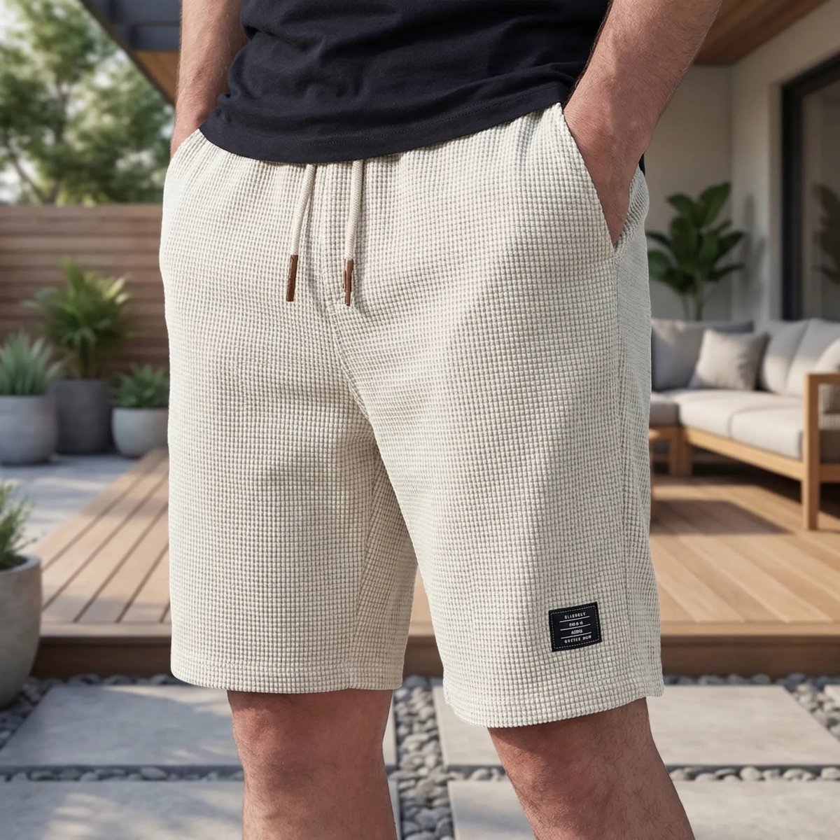 Bottom – Mens – Spring & Summer – Comfortabele Korte Broek met Elastische Taille – Montford Co - Montford & Co
