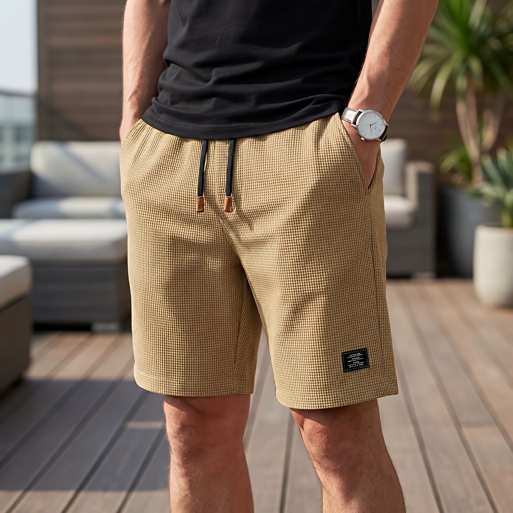 Bottom – Mens – Spring & Summer – Comfortabele Korte Broek met Elastische Taille – Montford Co - Montford & Co