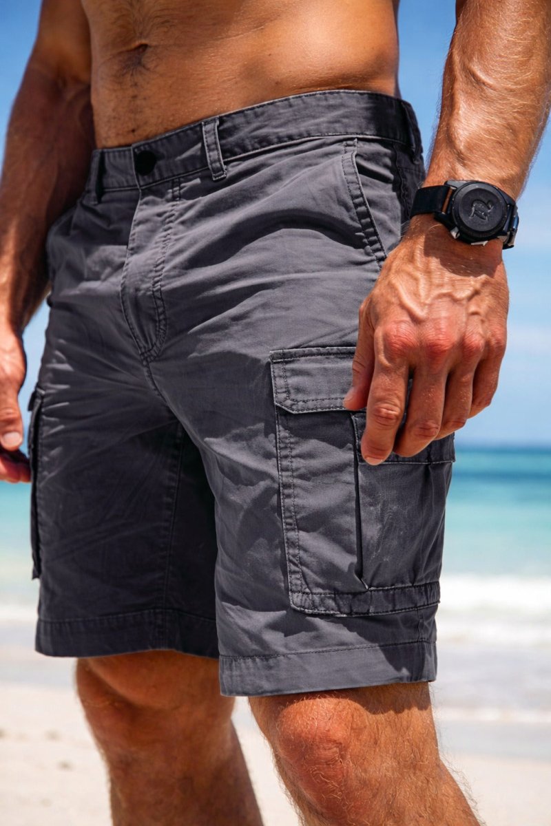 Bottom – Mens – Spring & Summer – Heren Cargo Korte Broek met Praktische Zakken – Montford Co - Montford & Co