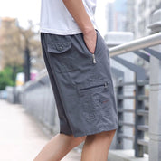 Bottom – Mens – Spring & Summer – Mens Cargo Shorts with Zipper Pockets – Montford Co - Montford & Co