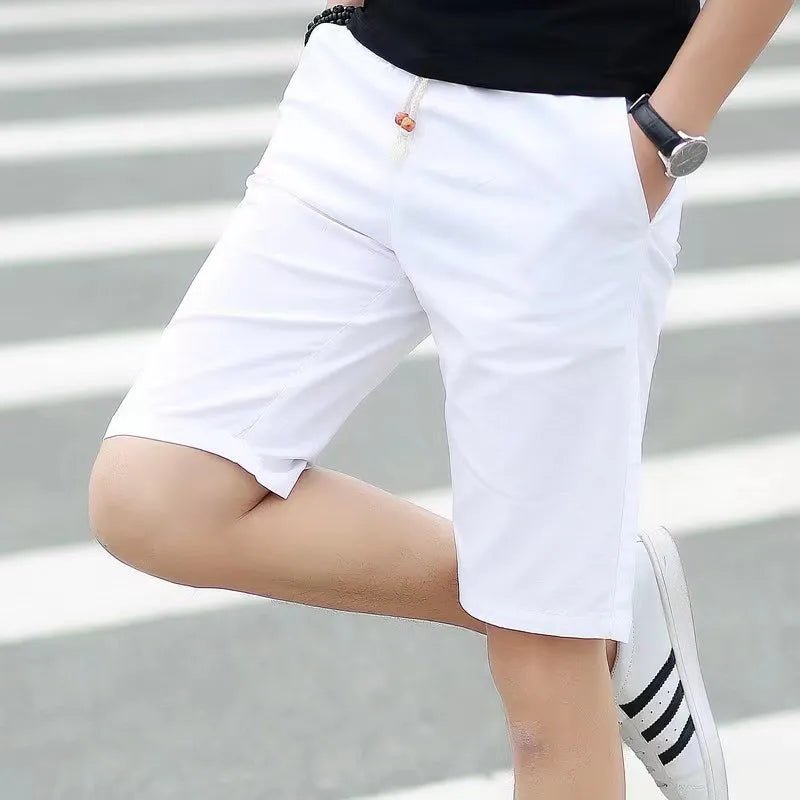 Bottom – Mens – Spring & Summer – Men's Cotton Solid Color Shorts – Montford Co - Montford & Co