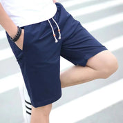 Bottom – Mens – Spring & Summer – Men's Cotton Solid Color Shorts – Montford Co - Montford & Co