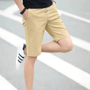 Bottom – Mens – Spring & Summer – Men's Cotton Solid Color Shorts – Montford Co - Montford & Co