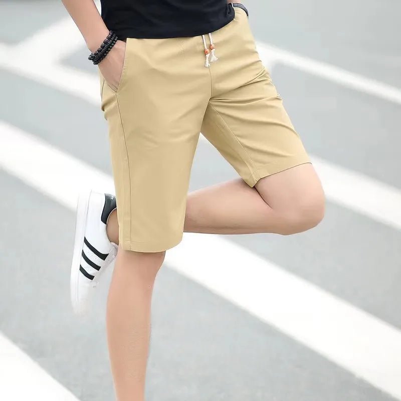 Bottom – Mens – Spring & Summer – Men's Cotton Solid Color Shorts – Montford Co - Montford & Co