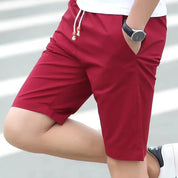 Bottom – Mens – Spring & Summer – Men's Cotton Solid Color Shorts – Montford Co - Montford & Co