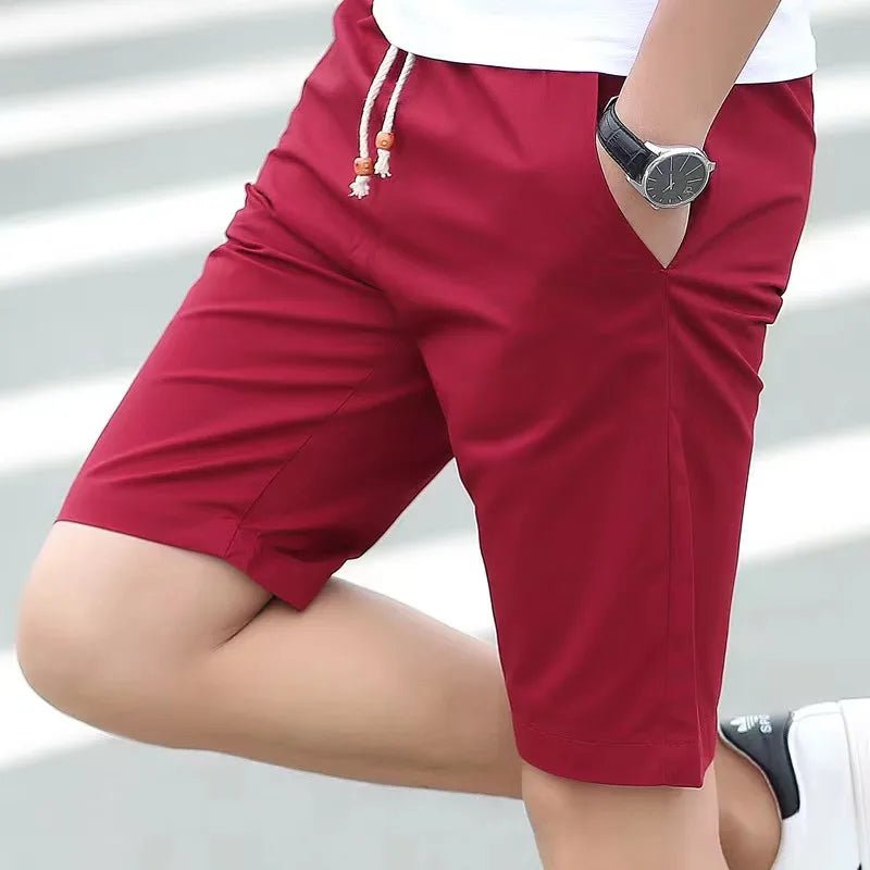 Bottom – Mens – Spring & Summer – Men's Cotton Solid Color Shorts – Montford Co - Montford & Co