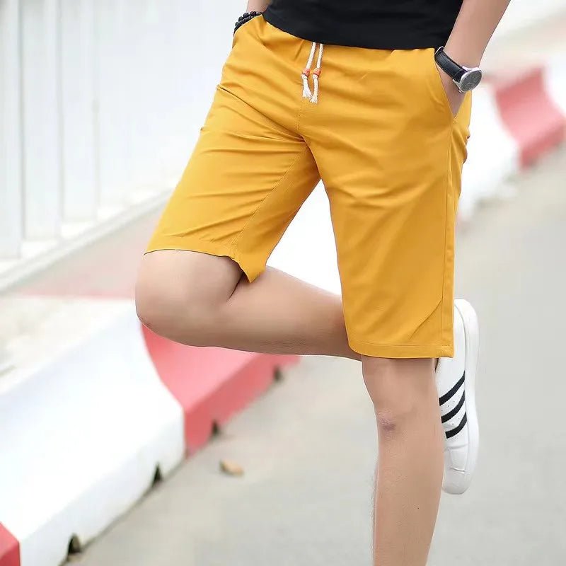 Bottom – Mens – Spring & Summer – Men's Cotton Solid Color Shorts – Montford Co - Montford & Co