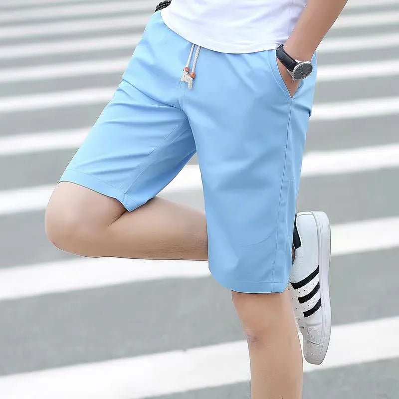 Bottom – Mens – Spring & Summer – Men's Cotton Solid Color Shorts – Montford Co - Montford & Co