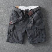 Bottom – Mens – Spring & Summer – Men's White Camouflage Cargo Shorts – Montford Co - Montford & Co