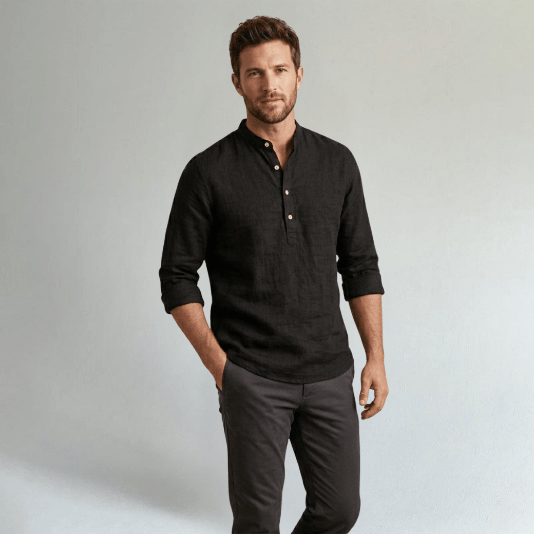 Breathable Linen Casual Button - Up Shirt - Montford & Co