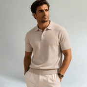 Business Casual Knitted Polo Shirt - Montford & Co