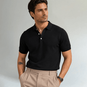 Business Casual Knitted Polo Shirt - Montford & Co