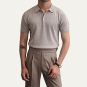Business Casual Knitted Polo Shirt - Montford & Co