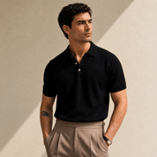 Business Casual Knitted Polo Shirt - Montford & Co