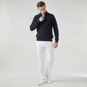 Cable Zip Sweater Trousers Set - Montford & Co