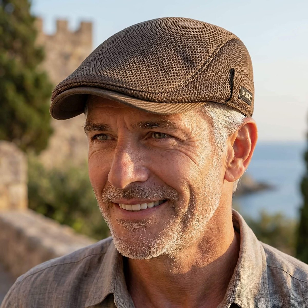 Cap – Mens – Spring &amp; Summer – Casual Platte Pet met Mesh - Ontwerp – Montford Co - Montford & Co
