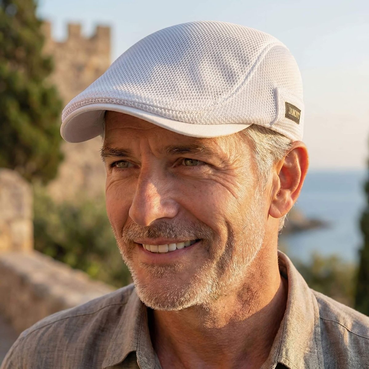 Cap – Mens – Spring &amp; Summer – Casual Platte Pet met Mesh - Ontwerp – Montford Co - Montford & Co
