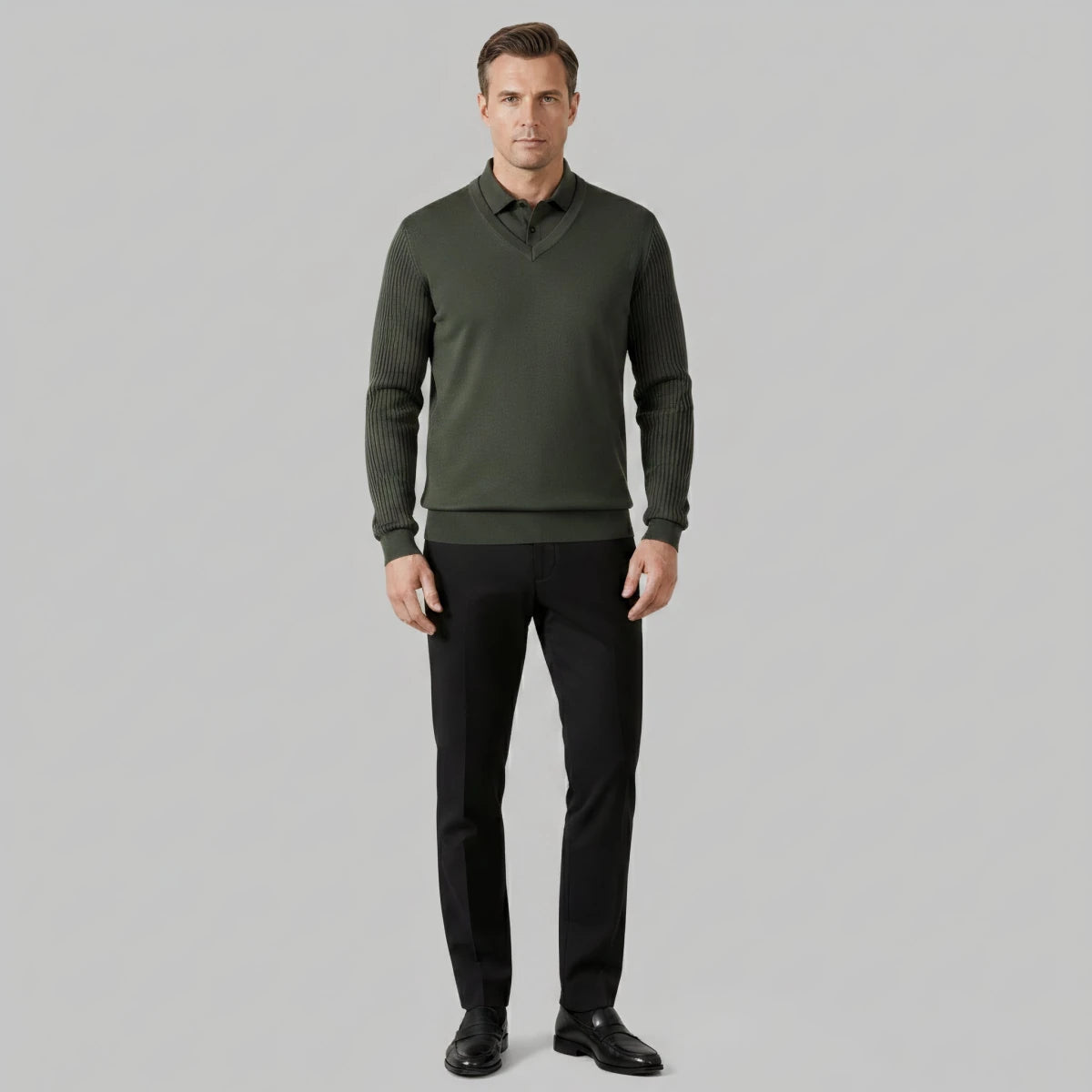 Casual Business Knit Polo Shirt - Montford & Co