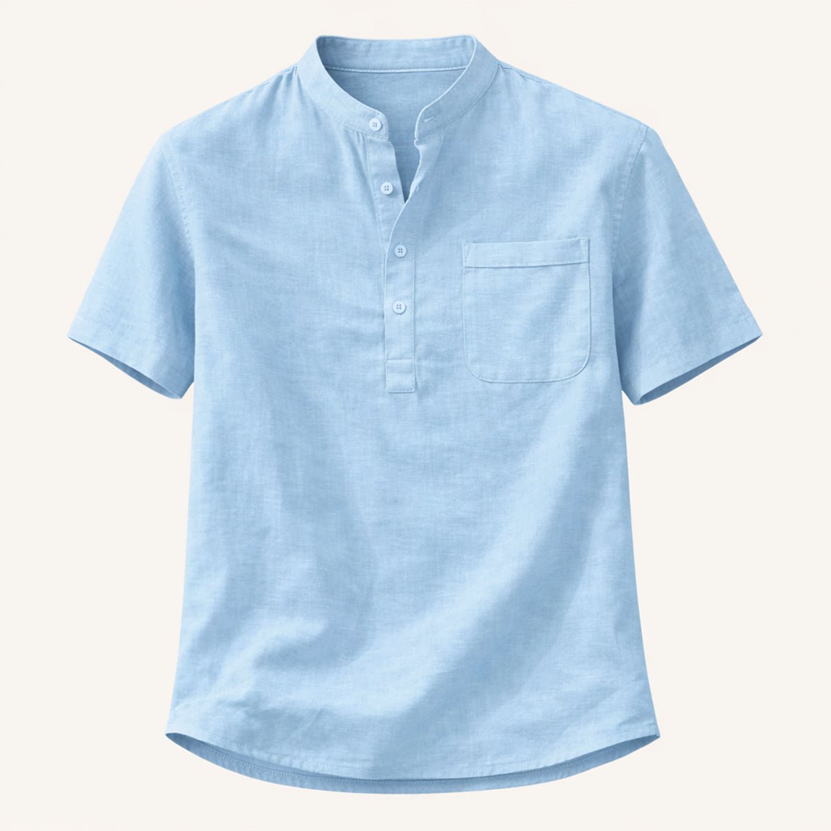 Casual Cotton Linen Henley Shirts - Montford & Co