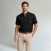 Casual Cotton Linen Henley Shirts - Montford & Co