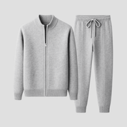 Casual Merino Wool Zip Up Jacket and Pants Set - Montford & Co