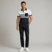Casual Slim Fit Striped Polo Shirt - Montford & Co