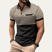 Casual Slim Fit Striped Polo Shirt - Montford & Co