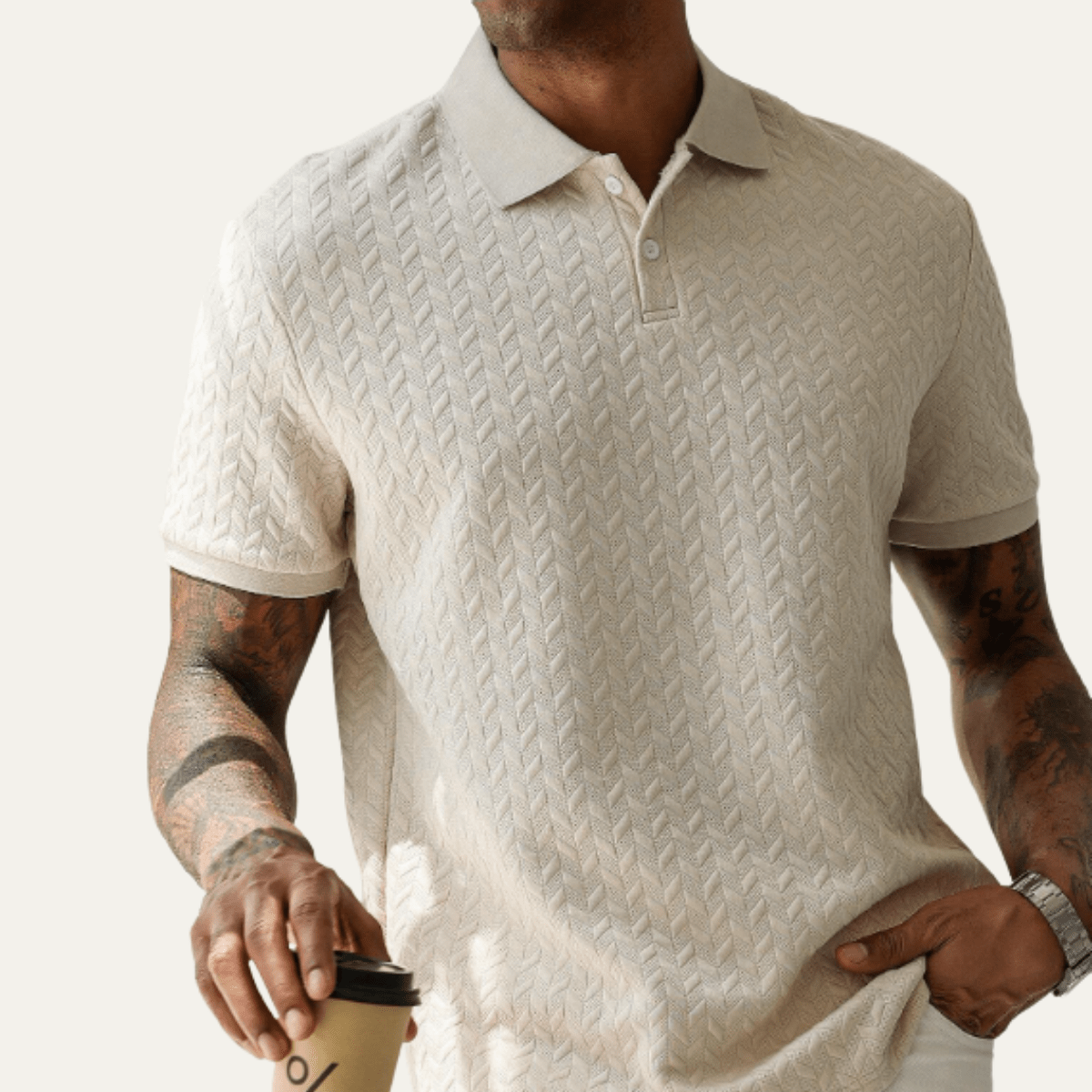 Casual Textured Polo Shirt - Montford & Co