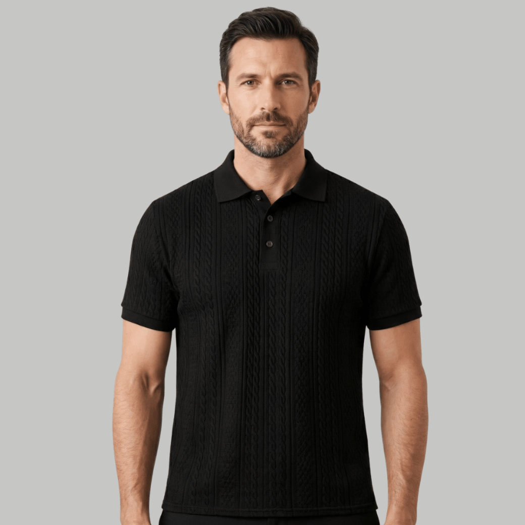 Casual Textured Polo Shirt - Montford & Co