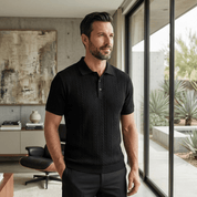 Casual Textured Polo Shirt - Montford & Co