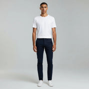 Chino Pants in Khaki Elastic Fabric Modern Fit - Montford & Co