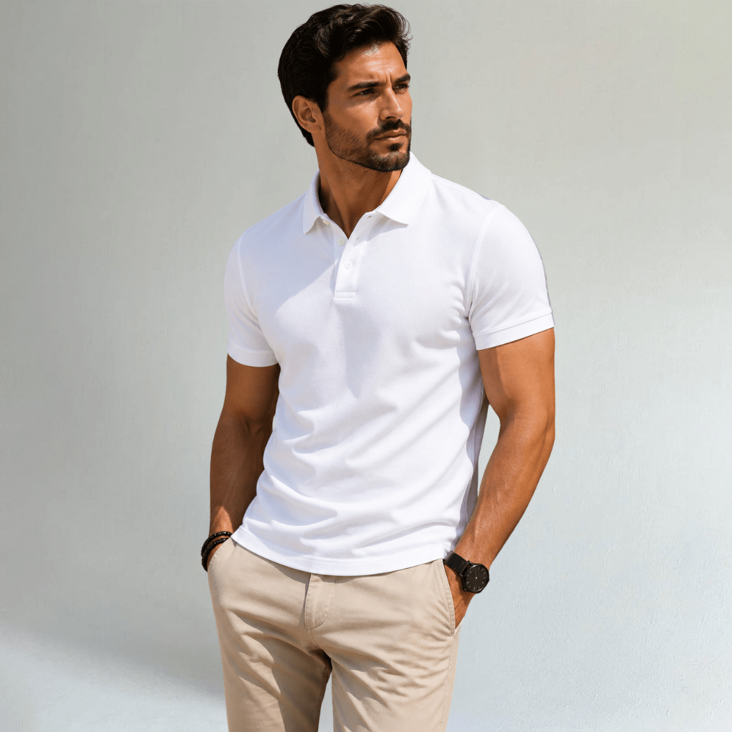 Classic Solid Casual Fit Polo Shirt - Montford & Co