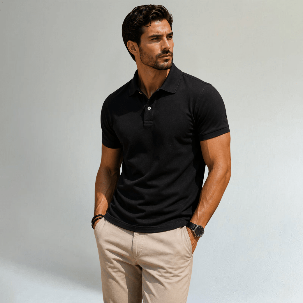 Classic Solid Relaxed Fit Polo Shirt - Montford & Co