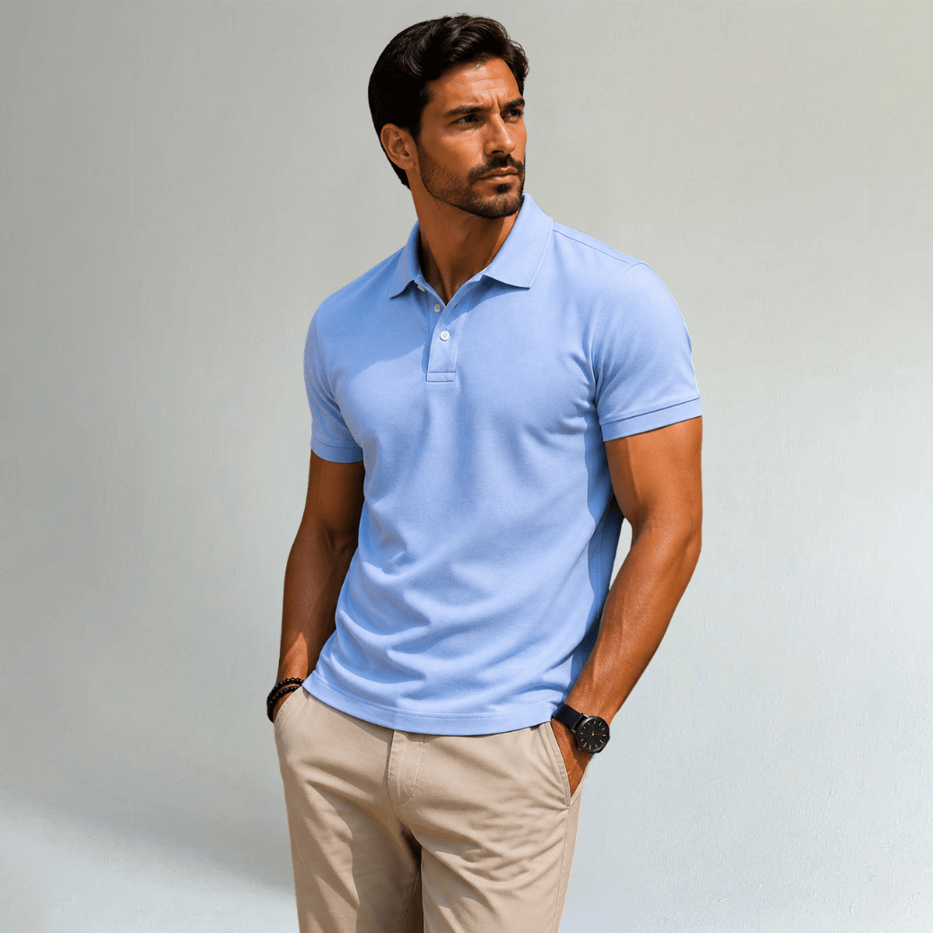 Classic Solid Relaxed Fit Polo Shirt - Montford & Co