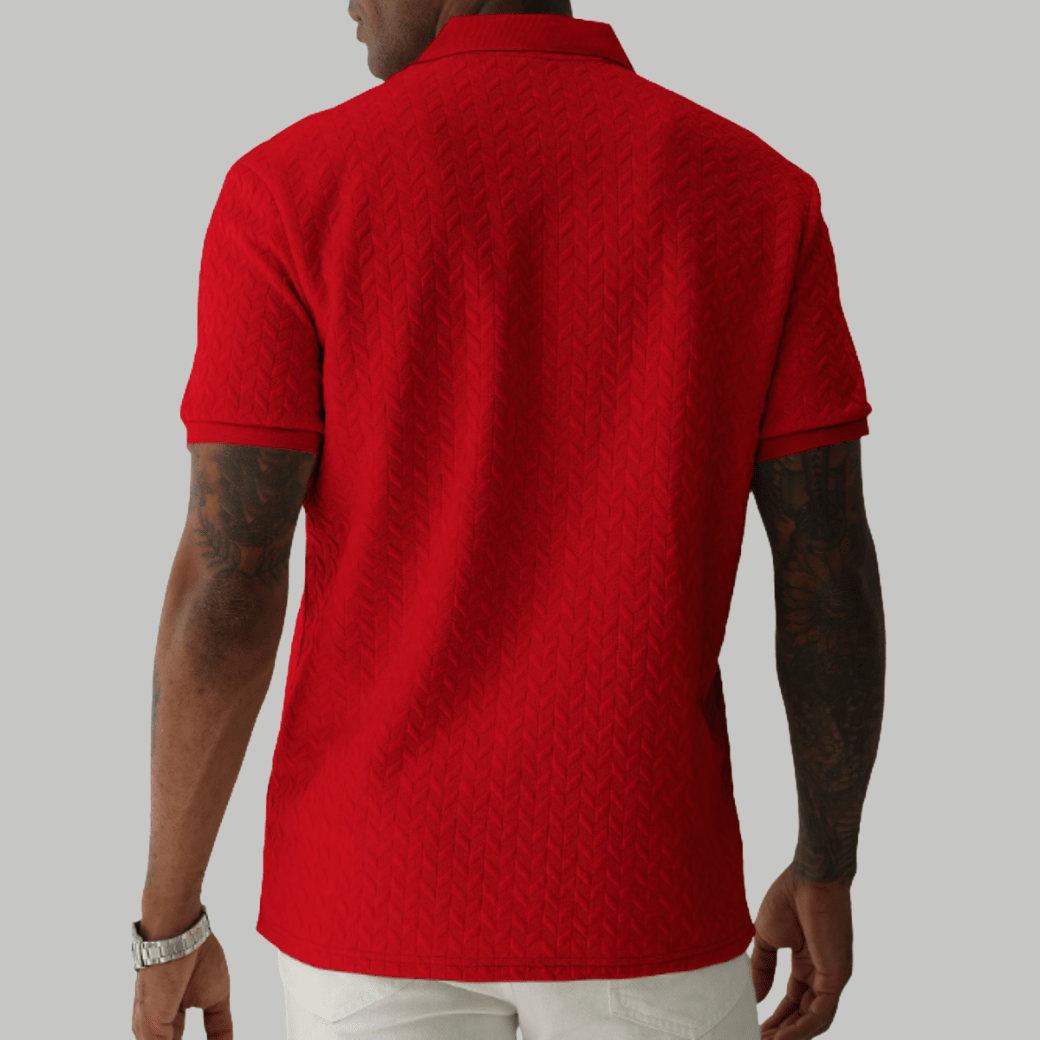 Classic Textured Summer Polo Shirt - Montford & Co