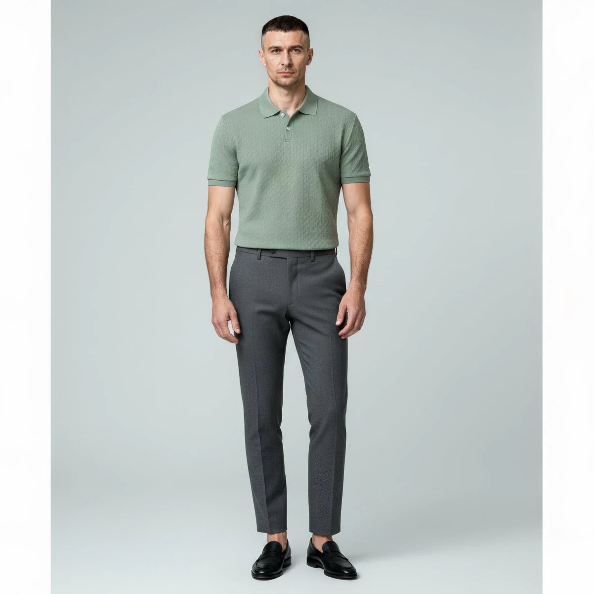 Classic Textured Summer Polo Shirt - Montford & Co